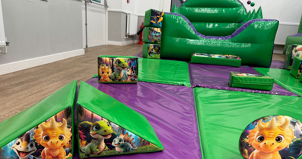 Inflatable Ball Pool with Air Juggler Dinosaur Party Selby