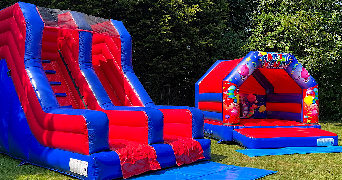 ANY Bouncy Castle + ANY Super Slide Children's Bouncy Castle and Inflatable Slide Package Hire Leeds, Wakefield, Wetherby, Harrogate, Selby, Tadcaster, York, Goole, Barnsley, Sheffield, Yorkshire and beyond!